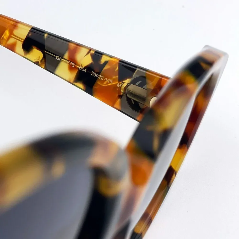 NEW Gucci GG1257S 004 Havana Gradient Blue Butterfly Oversized Women Sunglasses